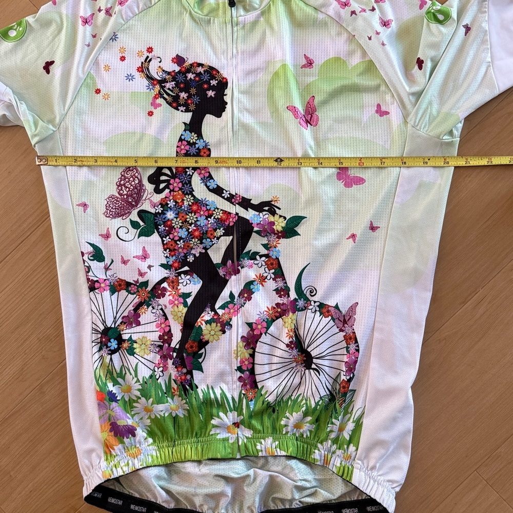 WOMENS CYCLING BIKING BREATHABLE QUICK DRY JERSEY SILICONE BAND ON HEM SIZE XL - Picture 6 of 12